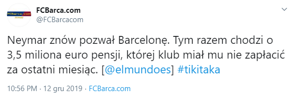 HIT! Neymar ZNÓW pozwał Barcelonę :D